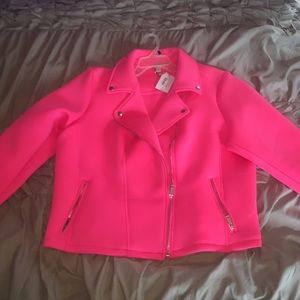 NWT plus size pink Moto jacket